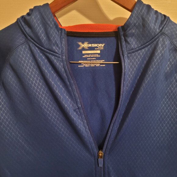 Xersion Young Men XXL 18/20 Water Repellent Blue Zippered Hoodie - Picture 2 of 4